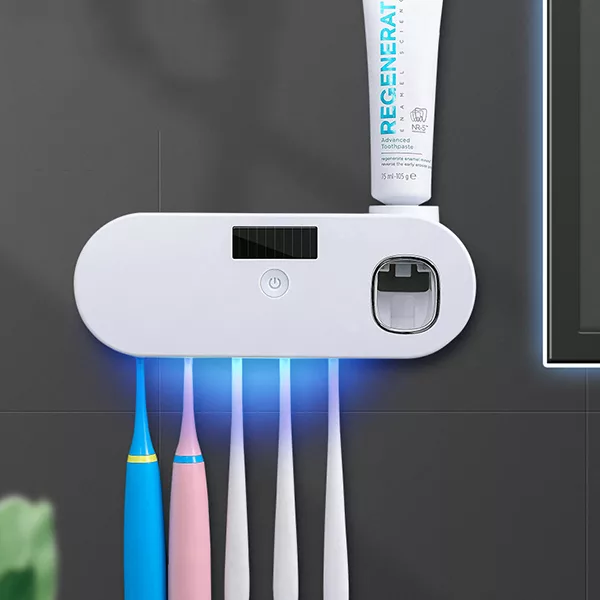 Brosse à Dents Support de Désinfection UV Presse-Dentifrice
