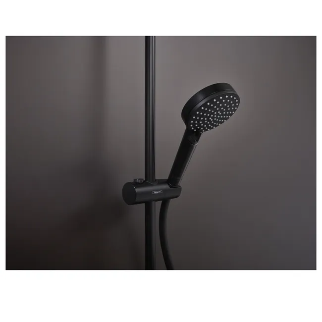 Hansgrohe Vernis Shape Colonne de douche avec mitigeur thermostatique noir – Image 2