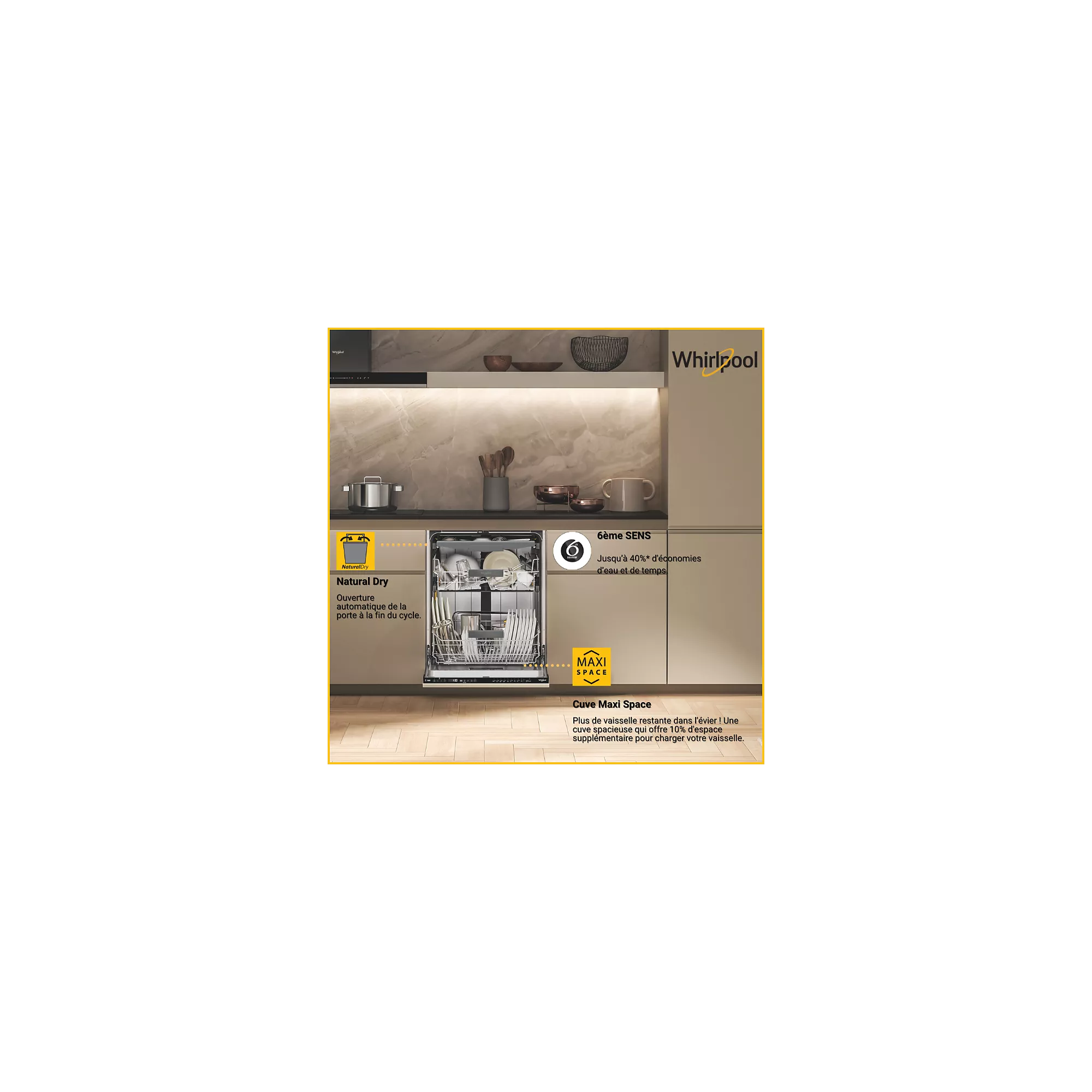Lave vaisselle encastrable WHIRLPOOL WH6IB16AM6T0 – Image 4